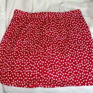 Cute red and white flower skirt